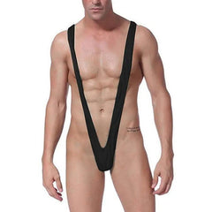Men's Stretch Mankini V-Sling Bodysuit - Passion Pulse Adult