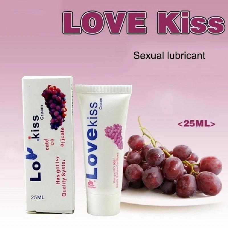 Love Kiss Edible Fruit-Flavored Lubricant – Grape Oral Massage Gel for Male and Female Intimacy, 25ml - Passion Pulse Adult