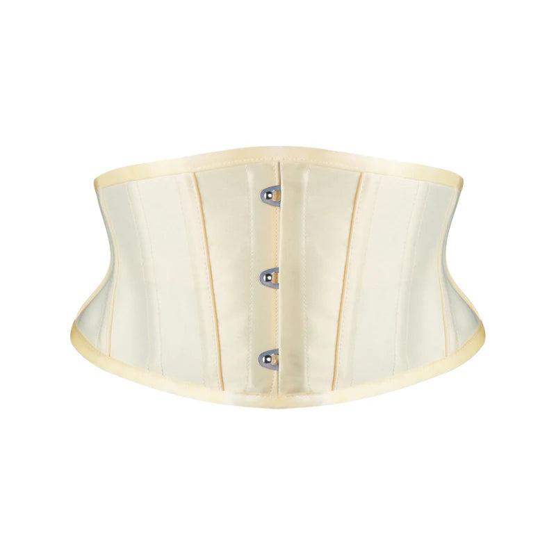 Burvogue Waist Trainer Corset – Satin Underbust Slimming Shaper Belt with Lace-Up Design - Passion Pulse Adult