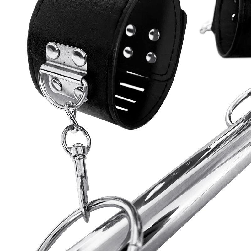 Adjustable BDSM Spreader Bar with Handcuffs and Leg Cuffs – Restraint Kit for Couples Roleplay and Fetish Play - Passion Pulse Adult