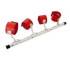 Adjustable BDSM Spreader Bar with Handcuffs and Leg Cuffs – Restraint Kit for Couples Roleplay and Fetish Play - Passion Pulse Adult