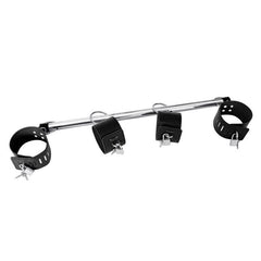 Adjustable BDSM Spreader Bar with Handcuffs and Leg Cuffs – Restraint Kit for Couples Roleplay and Fetish Play - Passion Pulse Adult