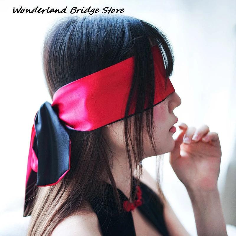 Luxury Satin Blindfold for Couples – Soft Eye Mask for Cosplay, Romantic Games, and Relaxation - Passion Pulse Adult
