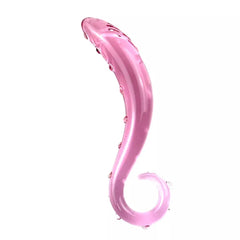 Dual-Ended Spiral Crystal Glass Dildo - G-Spot & Clitoral Massager
