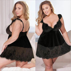 3XL-5XL Sexy Lace Nightgown – Erotic Plus Size Lingerie for Women - Passion Pulse Adult