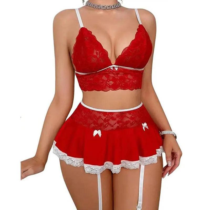 Sexy Lace Mini Skirt Lingerie Set | Fantasy - Passion Pulse Adult