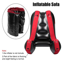 Inflatable Split-Leg Sex Sofa – Flocking PVC Chair with Straps for Couples - Passion Pulse Adult
