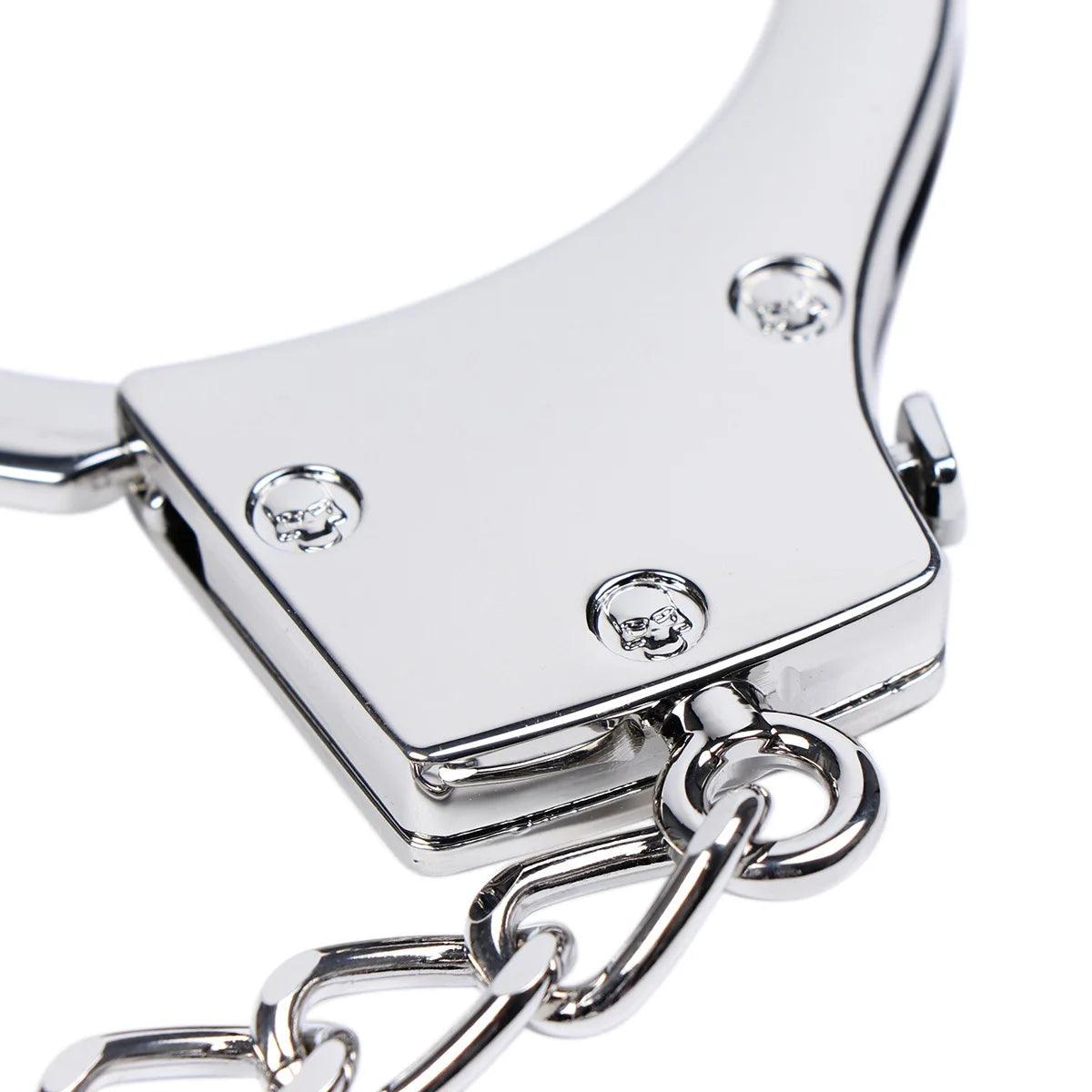 DUTRIEUX Stainless Steel Bondage Set – Handcuffs, Ankle Restraints & Neck Collar for Couples - Passion Pulse Adult