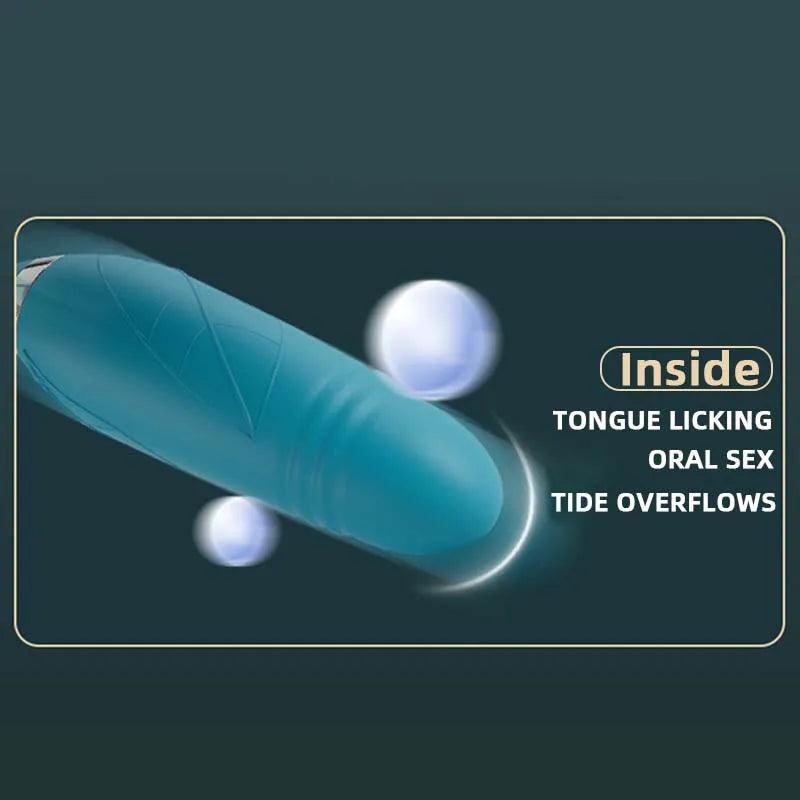 2-in-1 Red Lips Licking & Telescopic Vibrator – Dual Pleasure for Women - Passion Pulse Adult