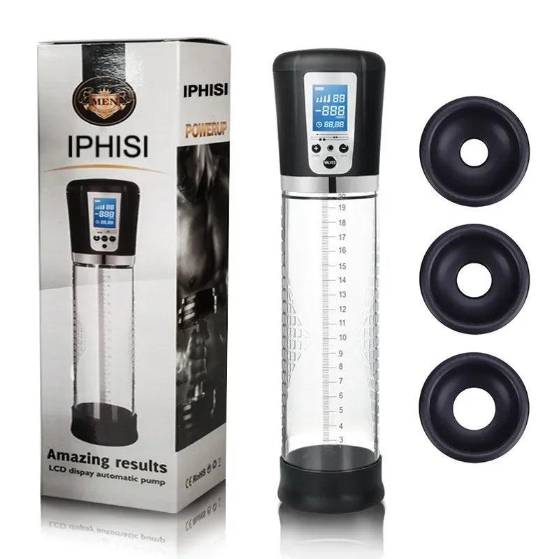 Electric LCD Penis Pump – Vacuum Extender & Erection Trainer for Men - Passion Pulse Adult
