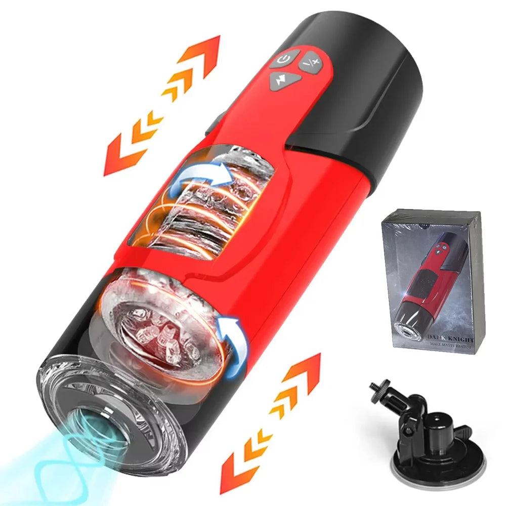 Hannibal Automatic Male Masturbator II - 7-Hands-Free Automatic Thrusting & Rotating Male Masturbator – Visual Piston Cup with Realistic Vagina Design - Passion Pulse Adult