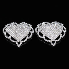 XSBODY 2 PCS Rhinestone Heart Tassel Nipple Stickers – Sexy Body Chain & Breast Petals - Passion Pulse Adult