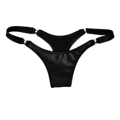 Sexy PVC Leather G-String Thong | Low-Rise - Passion Pulse Adult