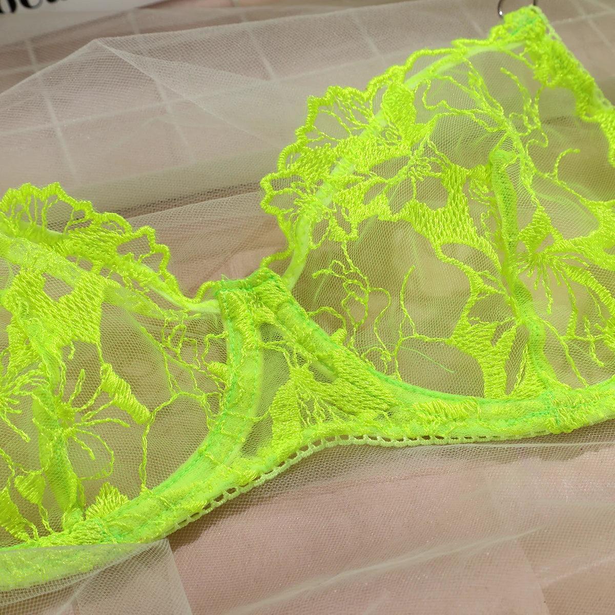 Sexy Lace 4-Piece Lingerie Set | Luxury Fit - Passion Pulse Adult