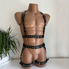 Men's Leather Harness & Full Body Pants – Sexual Bondage Chest Harness & Exotic Accessories - Passion Pulse Adult