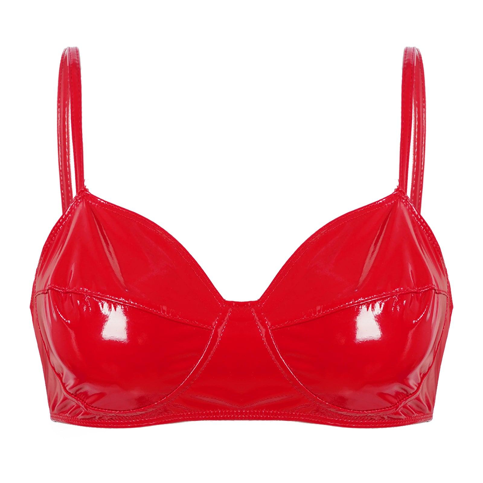 Wet Look Patent Leather Bralette | Sexy Clubwear - Passion Pulse Adult