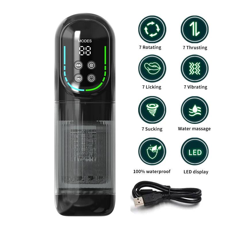 Automatic Thrusting & Rotating Male Masturbator - Passion Pulse Adult