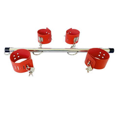 Adjustable BDSM Spreader Bar with Handcuffs and Leg Cuffs – Restraint Kit for Couples Roleplay and Fetish Play - Passion Pulse Adult