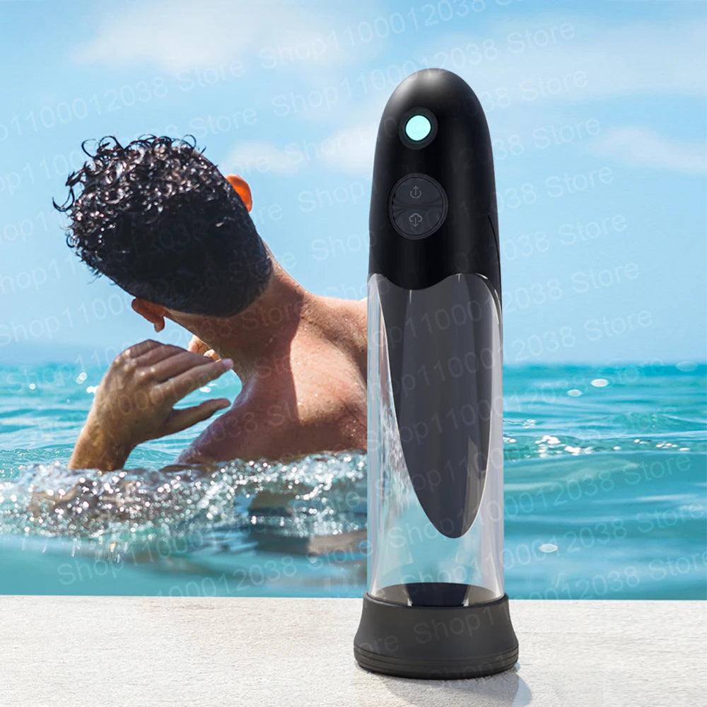 Hydrotherapy Electric Penis Pump – Water Vacuum Enlarger & Trainer for Men - Passion Pulse Adult