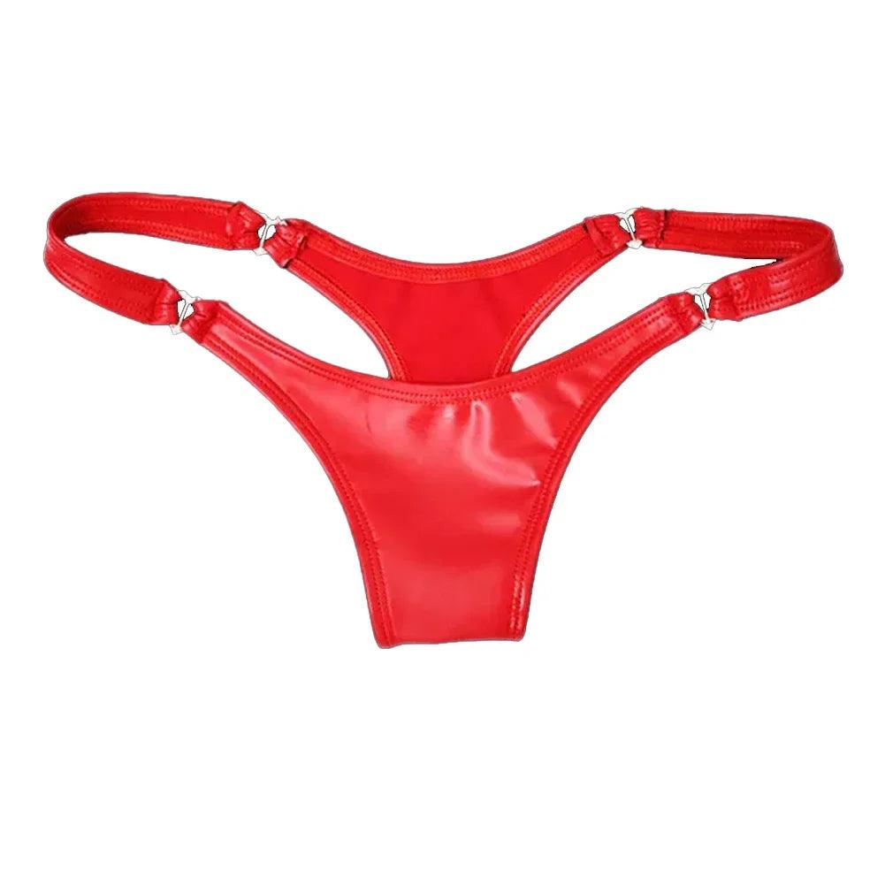 Sexy PVC Leather G-String Thong | Low-Rise - Passion Pulse Adult