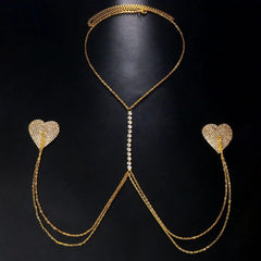 Shiny Rhinestone Star Tassel Breast Patch – Sexy Nipple Patch & Body Chain Jewelry - Passion Pulse Adult