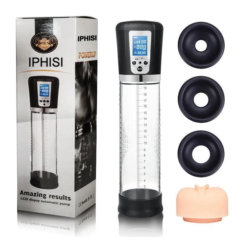 Electric LCD Penis Pump – Vacuum Extender & Erection Trainer for Men - Passion Pulse Adult