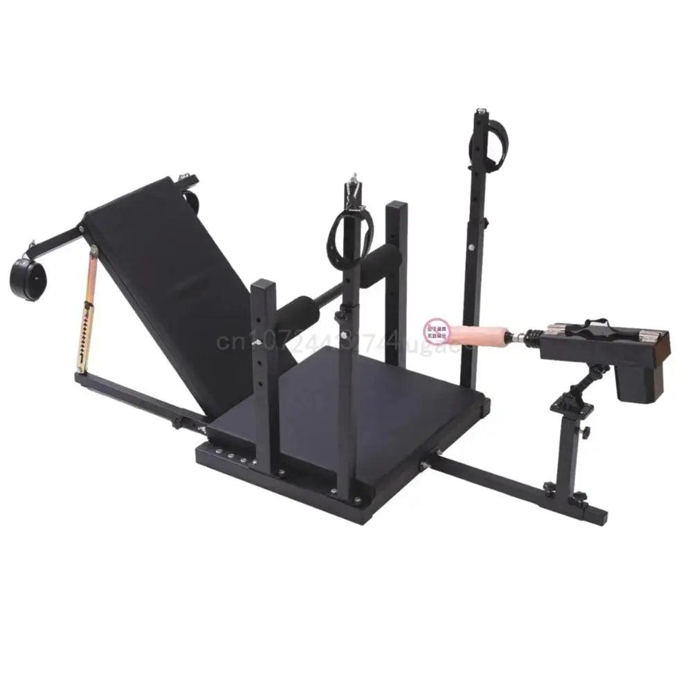 BDSM Adjustable Split-Leg Chair with Restraints – Carbon Steel Bondage Furniture for Couples Roleplay and Fetish Play - Passion Pulse Adult