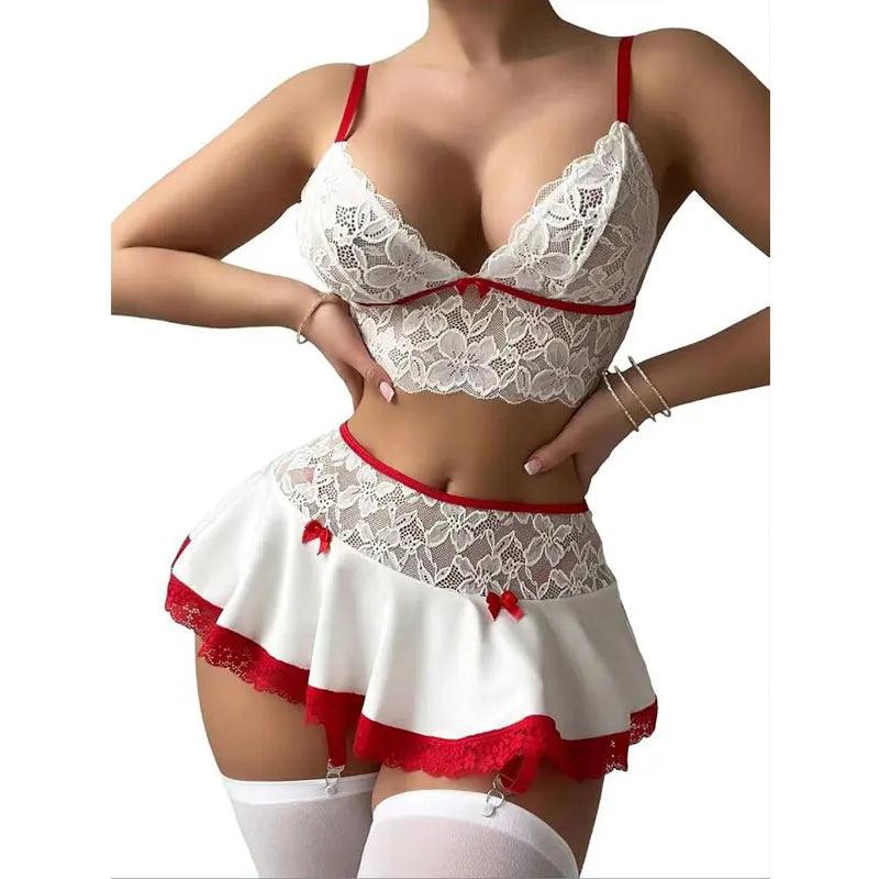 Sexy Lace Mini Skirt Lingerie Set | Fantasy - Passion Pulse Adult