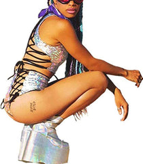 Fashionable Colorful Cosplay-Nightclub Stage Outfit - Passion Pulse Adult