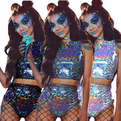 Fashionable Colorful Cosplay-Nightclub Stage Outfit - Passion Pulse Adult