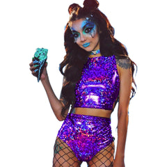 Fashionable Colorful Cosplay-Nightclub Stage Outfit - Passion Pulse Adult