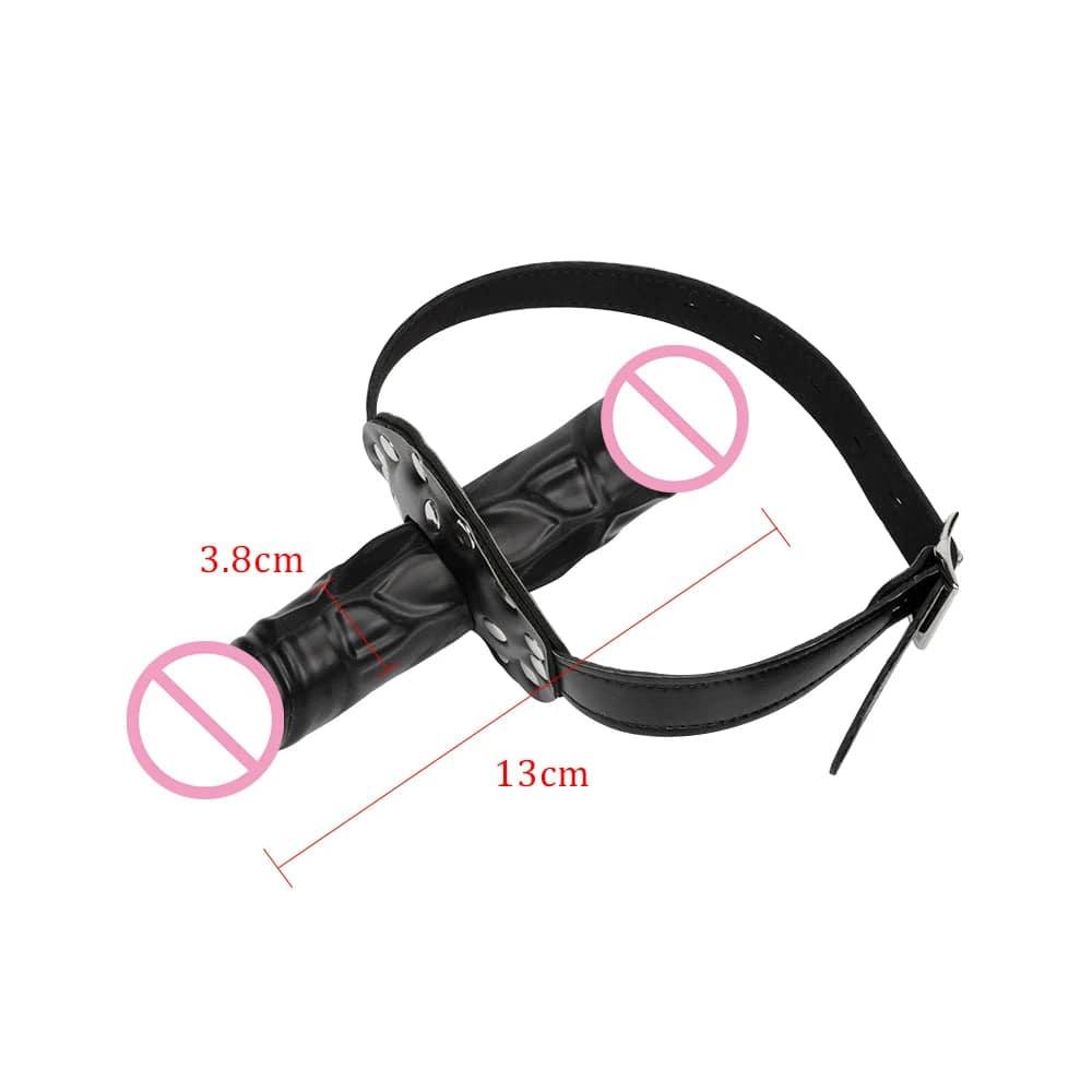EXVOID Slave Restraint Realistic Penis Gag Mouth Plug BDSM Bondage Head Strapon Open Mouth Gag Adult Game - Passion Pulse Adult