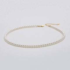 Fever Pearl Necklace - Classic Round High-End Elegant Retro Choker, - Passion Pulse Adult