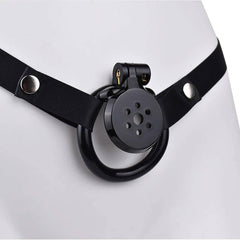 Pink/Black/White Adjustable Mini Metal Chastity Cage with Lock - BDSM Male Slave Cock Ring for Fetish Roleplay and Sissy Bondage Play - Passion Pulse Adult