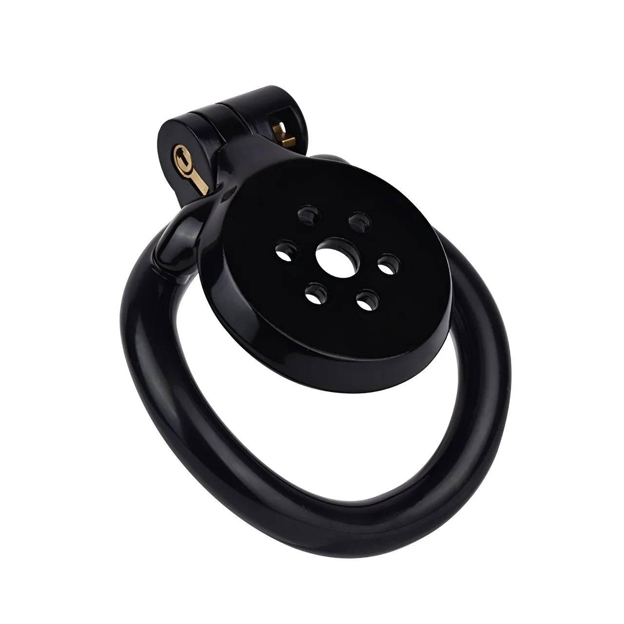 Pink/Black/White Adjustable Mini Metal Chastity Cage with Lock - BDSM Male Slave Cock Ring for Fetish Roleplay and Sissy Bondage Play - Passion Pulse Adult