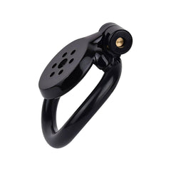 Pink/Black/White Adjustable Mini Metal Chastity Cage with Lock - BDSM Male Slave Cock Ring for Fetish Roleplay and Sissy Bondage Play - Passion Pulse Adult