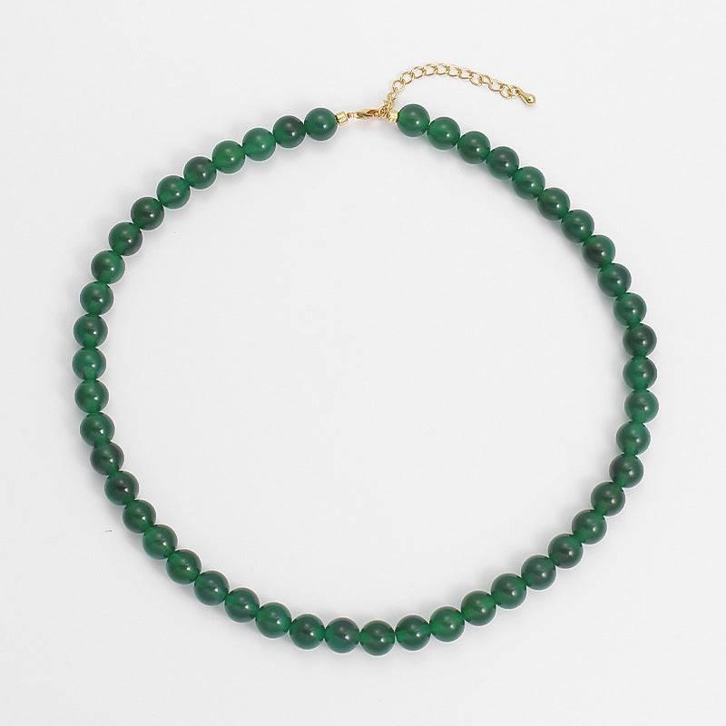Minimalist Green Agate Necklace - Passion Pulse Adult
