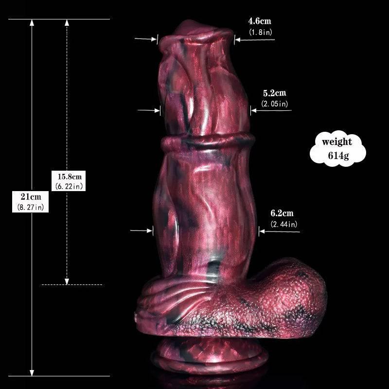 8.27" Wolf Dildo with 4 Knots - Realistic Design for Ultimate Stimulation - Passion Pulse Adult