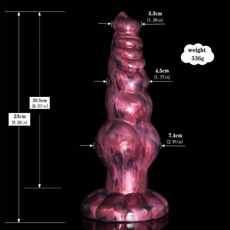 8.27" Wolf Dildo with 4 Knots - Realistic Design for Ultimate Stimulation - Passion Pulse Adult