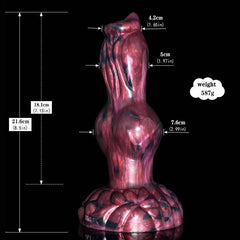 8.27" Wolf Dildo with 4 Knots - Realistic Design for Ultimate Stimulation - Passion Pulse Adult