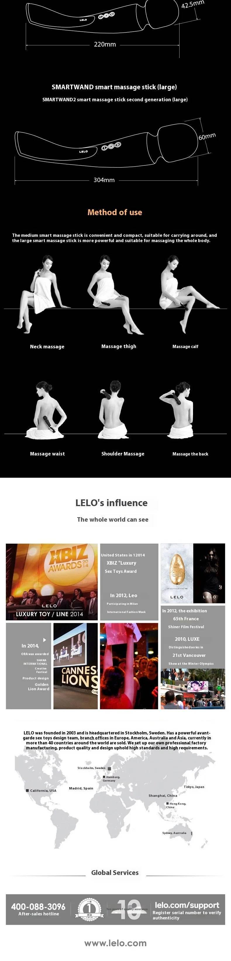 LELO Smart Wand 2 Large Smart Female Vibrator II Large - Passion Pulse Adult