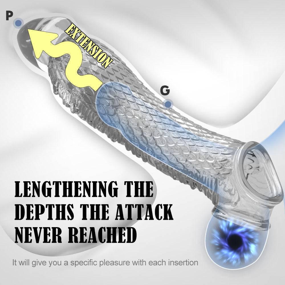 Long and Thick Dragon Sleeve - Passion Pulse Adult