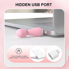 10 Modes Strong Vibration Mini Vibrator: Magic Stick USB Charging Massager, Clitoris and G-Spot Stimulator - Sex Toy for Women, Adults 18+ - Passion Pulse Adult