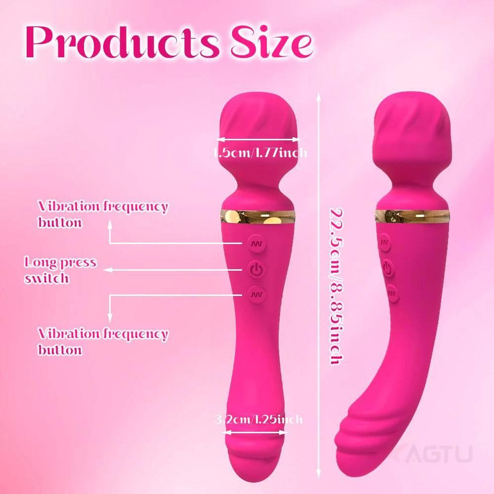 2 Motors AV Vibrator for Women G Spot Clit Clitoris Stimulator USB Rechargeable Vagina Massager Female Sex Toys Adults Goods - Passion Pulse Adult