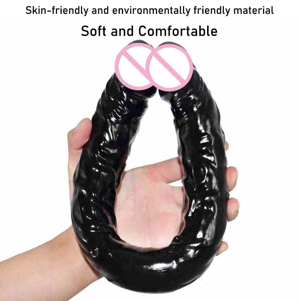 42*4cm Double Dildos Realistic Double Headed Phallus Stimulation of Vagina and Anus Long Penis Dick Sex Toys for Women Lesbian - Passion Pulse Adult