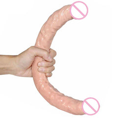 42*4cm Double Dildos Realistic Double Headed Phallus Stimulation of Vagina and Anus Long Penis Dick Sex Toys for Women Lesbian - Passion Pulse Adult