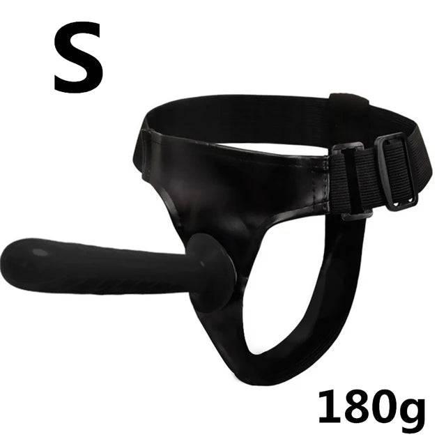 Double Penis Realistic Dildo Vibrator: Ultra Elastic Strap-On Harness for Women - Adult Sex Toy for Lesbians - Passion Pulse Adult
