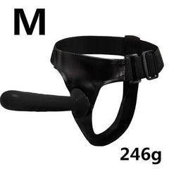 Double Penis Realistic Dildo Vibrator: Ultra Elastic Strap-On Harness for Women - Adult Sex Toy for Lesbians - Passion Pulse Adult