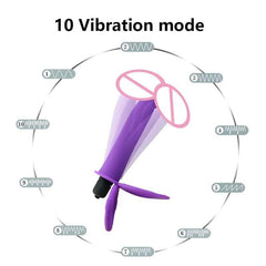 DualFlex Double Penetration Dildo with Vibrating Anal Beads - G-Spot and Prostate Massager for Women, Men, and Couples for Enhanced Intimacy and Pleasure - Passion Pulse Adult