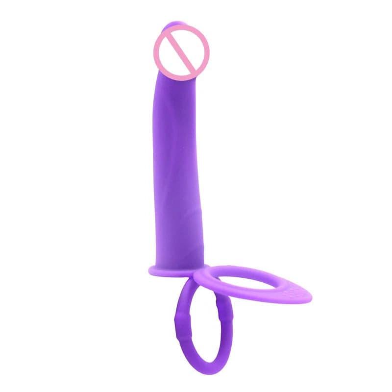 DualFlex Double Penetration Dildo with Vibrating Anal Beads - G-Spot and Prostate Massager for Women, Men, and Couples for Enhanced Intimacy and Pleasure - Passion Pulse Adult